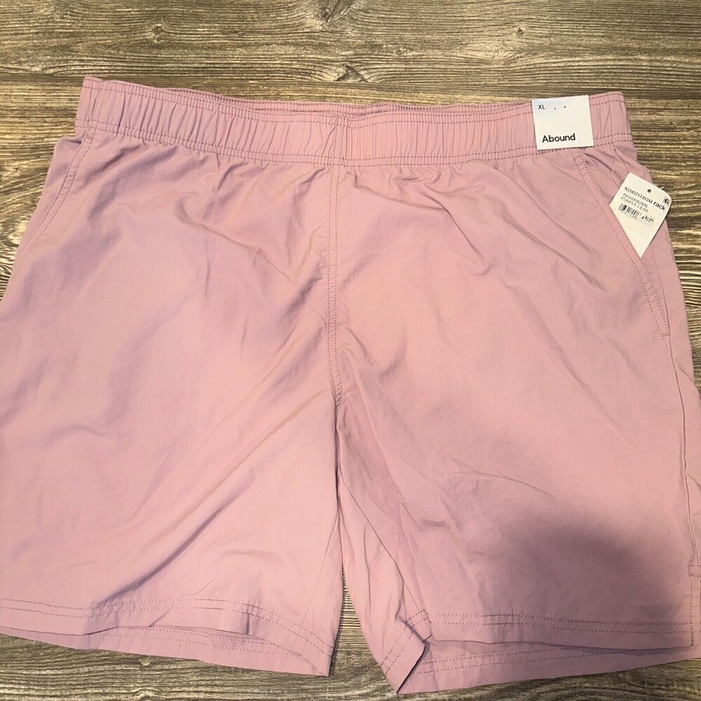 Abound Men's Size XL Purple Lilas Shorts Elastic Waistband Swim Shorts, NWT. 5